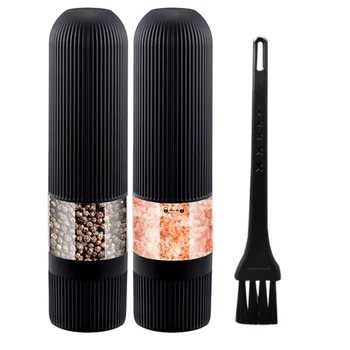 

2 Salt and Pepper Mills, Electric Kitchen Spice Grinder, Adjustable Electric Pepper Grinder