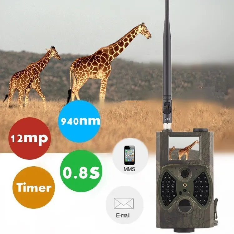 Беспроводная охотничья камера 12 МП 2G GSM MMS s HC300M 1080P с функцией ночного