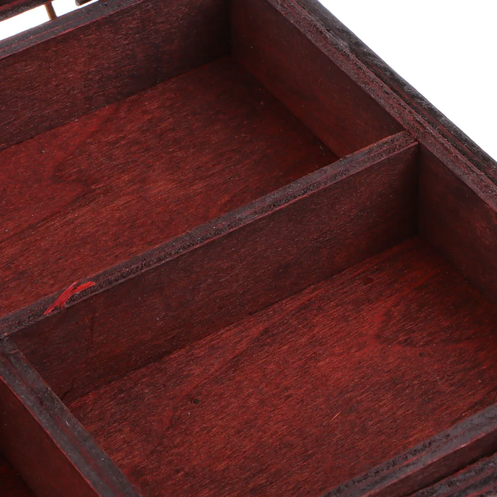 

Wooden Ring Box Hand Engraved Engagement Wedding Jewelry Box with Lock and Mirror Cosmetics Organizer Case Love Date Gift