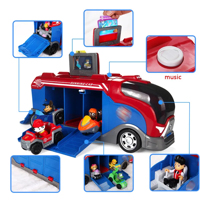 Paw Patrol Toys Set Patrulla Canina Puppy Patrol Rescue Big Bus Action Figure Patrol Car Aircraft Anime Kids Toys Christmas Gift