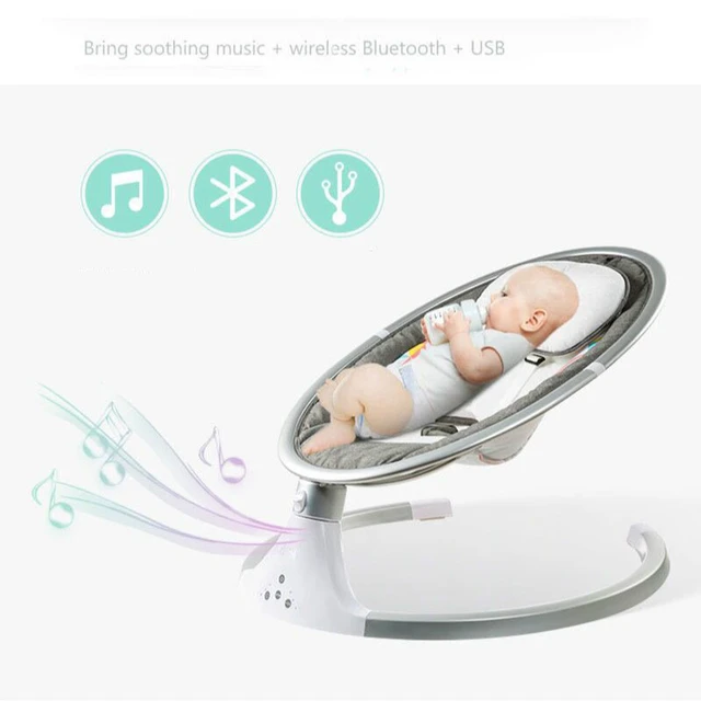Bebek elektrikli beşik yatıştırıcı salıncak yatak yenidoğan akıllı sallanan  sandalye bebek çalkalayıcı müzik - AliExpress
