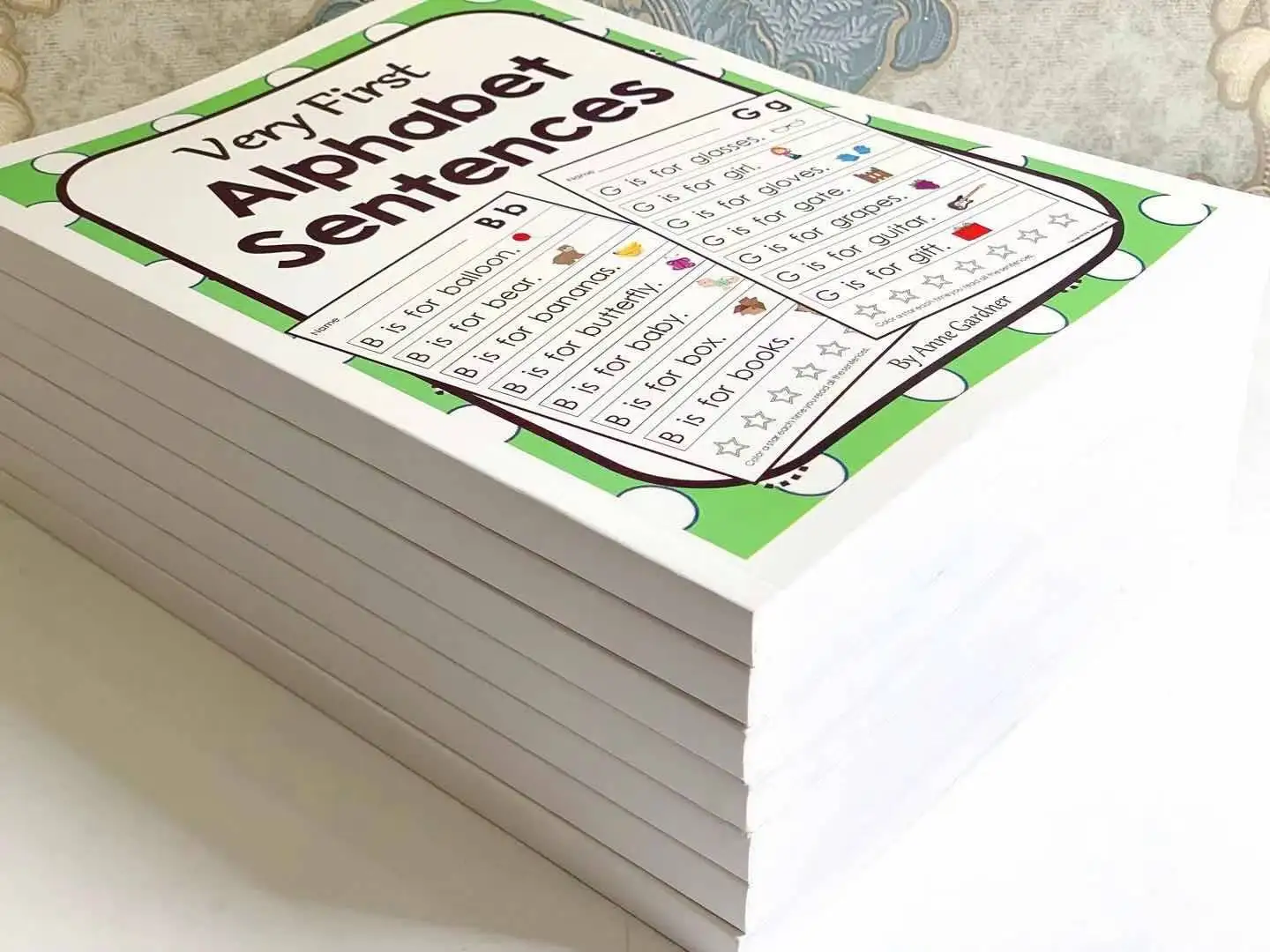 240 Pages English Very First Alphabet Sentences Textbook