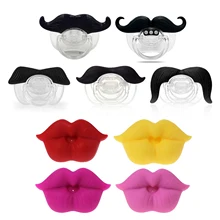 Chupetes de silicona de grado alimenticio para bebé, chupetes divertidos con forma de boca y labio, mordedor para niño pequeño, chupete de ortodoncia para bebé