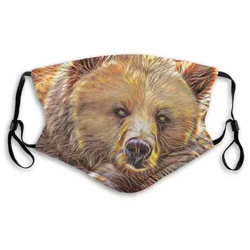 

Wild Big Bear Anti Pollution Mask for Kids Women Man Comfort Dustproof Mouth Mask with Activated Carbon Filters PM2.5 Air Filter