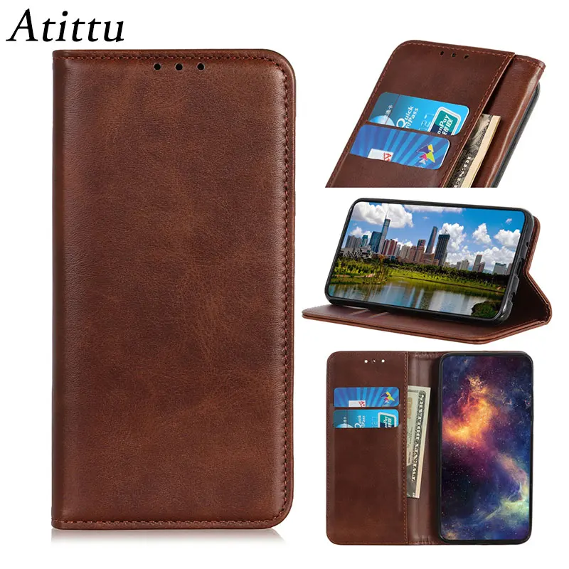 Phone Case for Xiaomi Redmi Note 8t 8 Pro Case Cover Cowhide Leather Magnetic Filp Book Case for Re