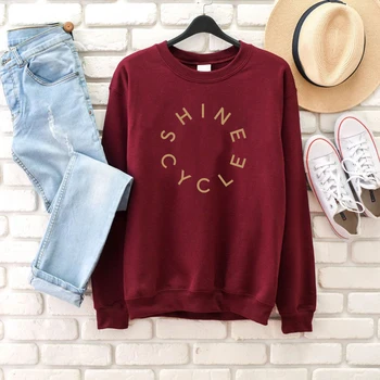 

Shine cycle sweatshirt women fashion pure cotton funny unisex tumblr religion Christian Bible church pullovers gift quote tops