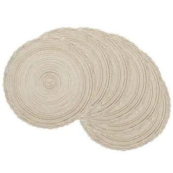 

Indoor & Outdoor Round Woven Placemat, Set of 6 Perfect for Fall, Dinner Parties, BBQs, Christmas Parties and Everyday Use