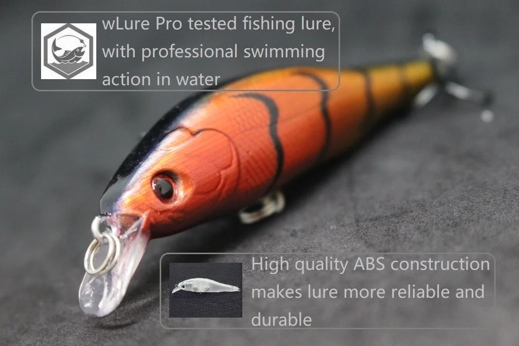 WLure 8,5 см 9,7 г Средний Размеры хорошо подходит для пресной воды рыболовные 3D жесткий глаза медленно получить Twitch#6 HookMinnow рыболовные приманки M597