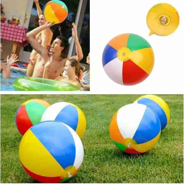 Summer Outdoor Inflatable Beach Ball Toy Fun Outdoor Beach Swimming Play Water 6-color Inflatable Ball Toy 12/14/16/20/25 Inches 2
