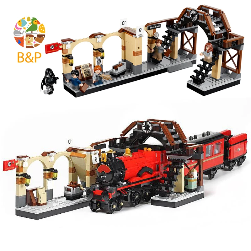 75955, 832 шт., серия Поттер, экспресс-поезд, модель, строительный блок, развивающие игрушки для детей, 11006, подарок