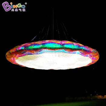 

PROMOTIONAL USE inflatable UFO model LED balloon hanging space alien theme customized giant spaceship lighting decoration