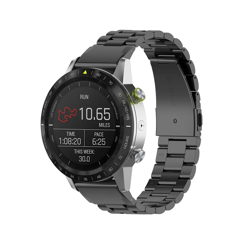 26 22 20 мм металлический браслет Смарт ремешок для наручных часов для Garmin Fenix 6 6s 6x Pro Солнечный 5 5 S 5x плюс 3HR 945 935 S50 Quatix5 ремешок на запястье - Цвет: Черный