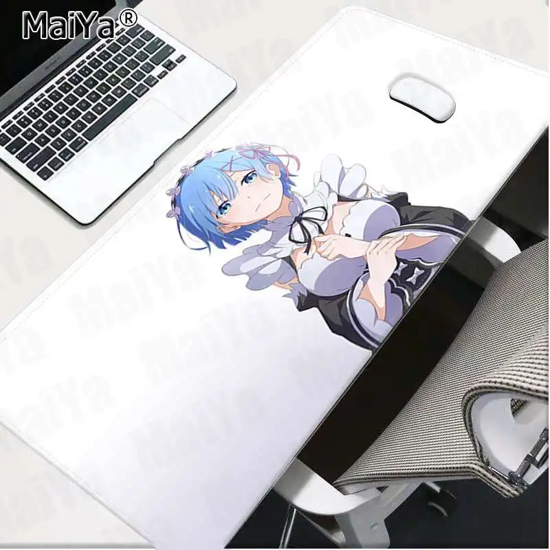Maiya высокое качество Rem Re Zero Аниме девушка геймер игровые коврики коврик для мыши большой коврик для мыши клавиатуры коврик
