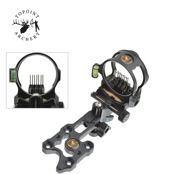 

Micro 7 PIN Bow sight Retina Lock .019 Right Left Handed Bow Sight Laser LED Light Illuminated By Optical Fiber Micro Equipment