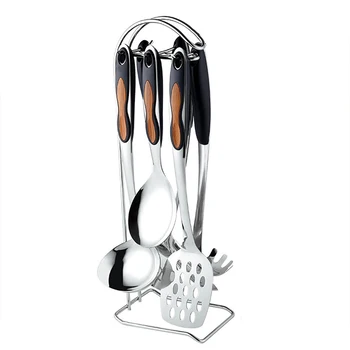

Stainless Steel Utensil Set 7 Piece Cooking Utensil Set Kitchen Tool with Utensil Organizer for Kitchen