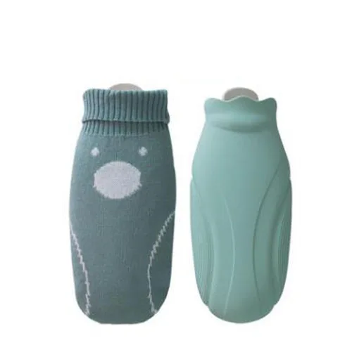 Green 450ML Силиконовые грелки для рук, бытовые грелки для грелки, крышка с вязаным покрытием, инструменты для устранения усталости, грелка для рук, шофер - Цвет: Green 450ML