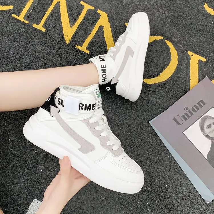 

High-Top Shoes Women's Summer 2019 Autumn New Style Korean-style Versatile Student Network Red MacBook Sports Board Shoe Dad Sho