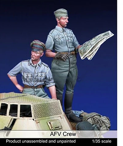 1/35 Uncolor AFV Crew только что имеет 2 Фигурки Игрушка Смола модель миниатюрная каучуковая фигурка Unassembly Неокрашенная