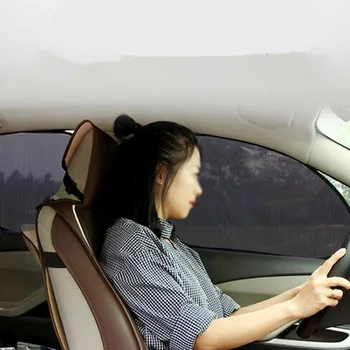 

4pcs/Set Sun Visors Nylon Mesh Cloth Side Window Shade Cover UV Shield