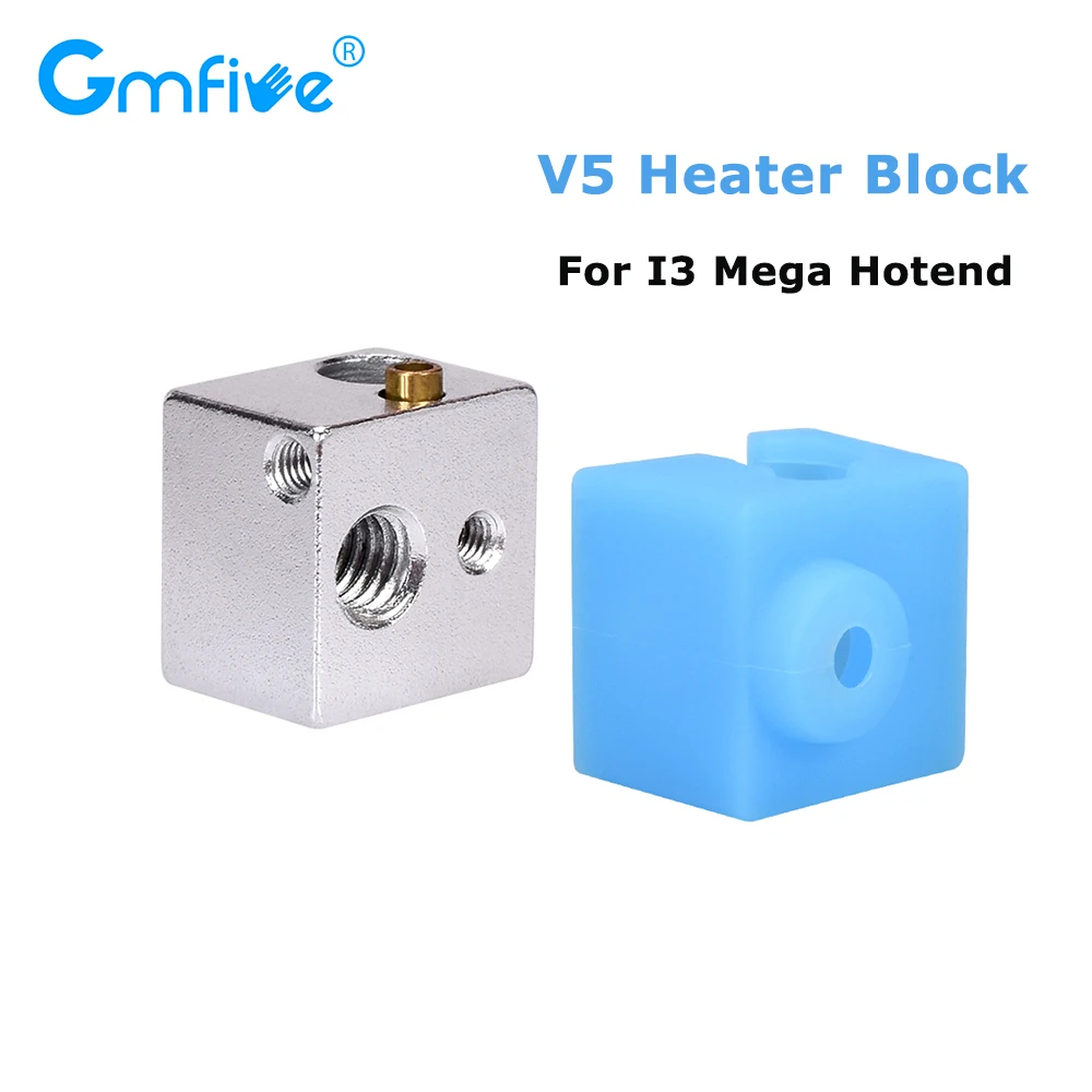 Блок нагревателя GmFive V5 силиконовые носки Для хотенда Anycubic I3 Mega J head vs V6 Hotend блок