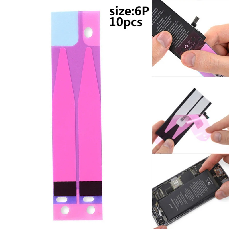for iphone 6p 10 шт. Батарея клей Стикеры клей клейкие ленты Tab замены lcd мобильного телефона для iPhone X iPhone 5/6/6 S/7/7plus/PR по доступной цене - Цвет: for iphone 6p