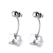 925 пробы Серебряный пирсинг звезда очаровательные серьги гвоздики для женщин рождественские Серьги pendientes oorbellen knopjes eh293