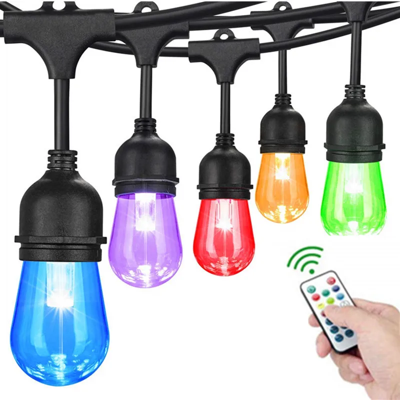 Светодиодная гирлянда водонепроницаемая сверхпрочная RGB для открытых площадок