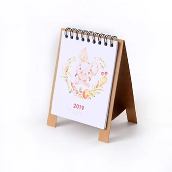 

2019 Multifunction Notebook Decoration Home Vertical Gifts Kawaii Cartoon Paper Timetable Storage Box Desk Calendar Office