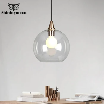 

Modern LED Clear Glass Pendant Lights Nordic Creative Living Room Restaurant Pendant Lamp Bedroom Home Decor Hanglamp Fixtures