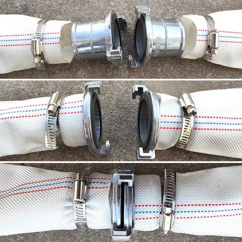 Aluminum Quick Coupling for Water Pipes - Hose Connector with Clamp for Agricultural Irrigation
