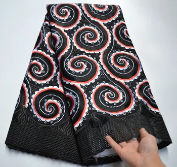 

2020 luxury Hot Sale African Nigerian 100% Cotton Lace Fabric High Quality Embroiderey Punch Swiss Voile Lace For Wedding Sew