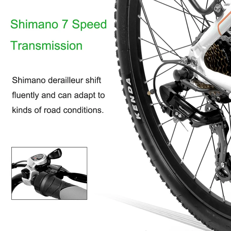 Pard3.0 26 Inch Lady City Bike, 36V 300W Electric Bicycle, With LCD Display, Pedal Assisted E-bike, 7 Speed Derailleur