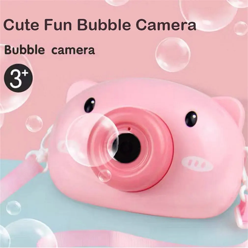 

Piggy Bubble Machine Camera Toy Children Automatic Electric Blowing Bubble Girl Heart Pig Toy Gift Electric Bubble Toy For Kids