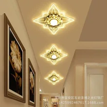 Светодиодный светильник с украшением в виде кристаллов освещение прохода, входа коридор огни Гостиная потолочные отверстия 7,5-8 сантиметров потолочный локальный светильник