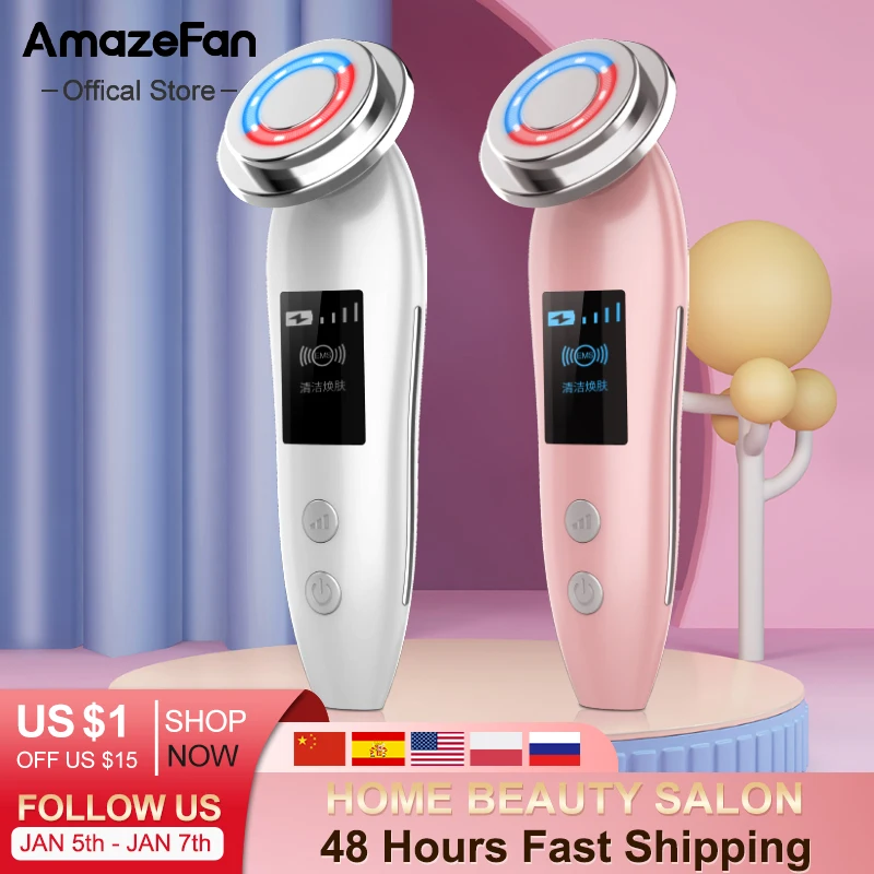 AmazeFan 4 в 1 EMS Фотон с косметическим эффектом женский уход за лицом Уход глазами