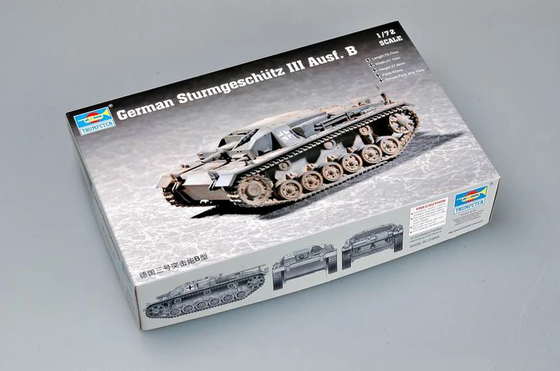 트럼펫 07256 1/72 Sturmgeschutz III Ausf. B 모델 공격 총 탱크 기갑 TH07150-SMT6
