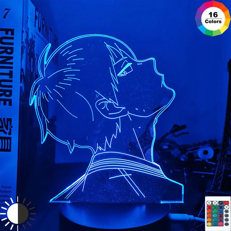 Anime Haikyuu Tobio Kageyama LED Night Light for Kids Birthday Gift Bedroom Decor Nightlight Bedside Table 3D Lamp Haikyu!! | Лампы и