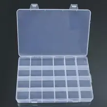 

80% HOT SALES!! Storage Box Holder Large Capacity Compartments PP 24 Grids Transparent Container Jewelry Organizer for Home