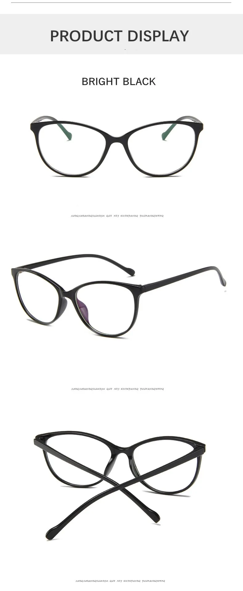 Сексуальные модные Cateyes очки из поликарбоната, прозрачные очки с обычными линзами, очки для близорукости, оправа для девушек, брендовые дизайнерские черные поддельные женские очки