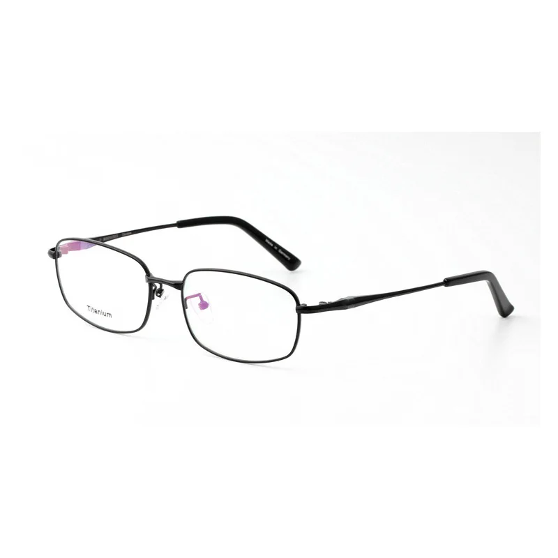 Titanium Glasses Frame Men Clear Lens Full Rim Square Eyeglasses Women Myopia Optical Prescription Spectacle Frames Gold Eyewear - Цвет оправы: Черный