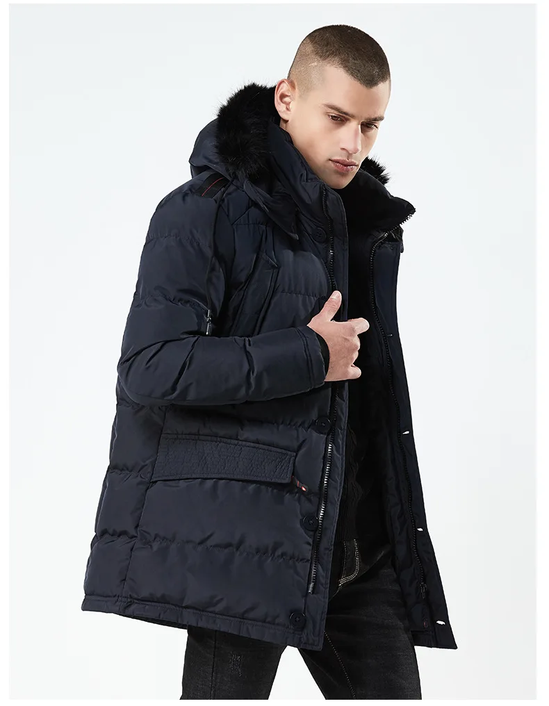 New Winter Men Jackets Fur Hooded Collar Parka for Men Thick Warm Army Military Tactical пальто ABZ536