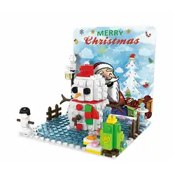 2019 новый город серии зима Рождество праздник снеговик Принцесса модель строительные блоки Набор Классические игрушки для детей