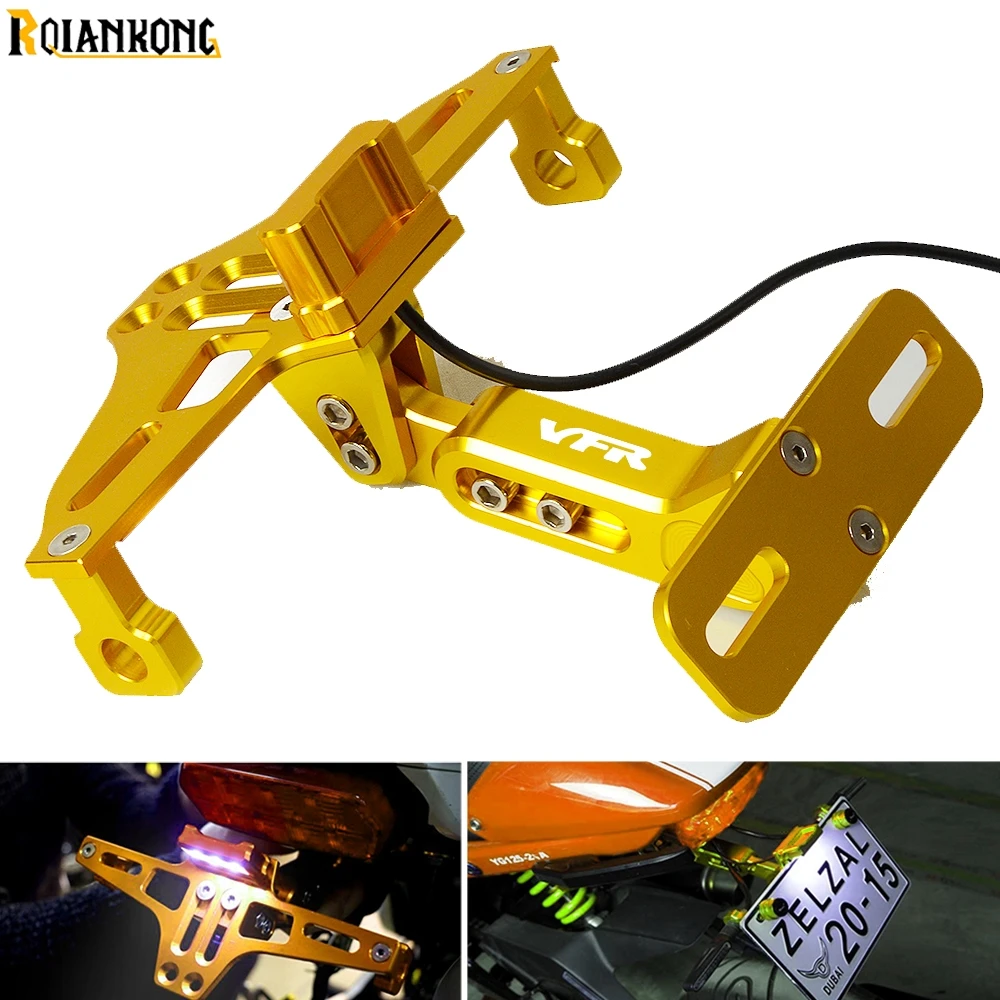 Dilwe Support Plaque Immatriculation Moto LED Pour CB650R CBR650R 2019-2020 - Auto