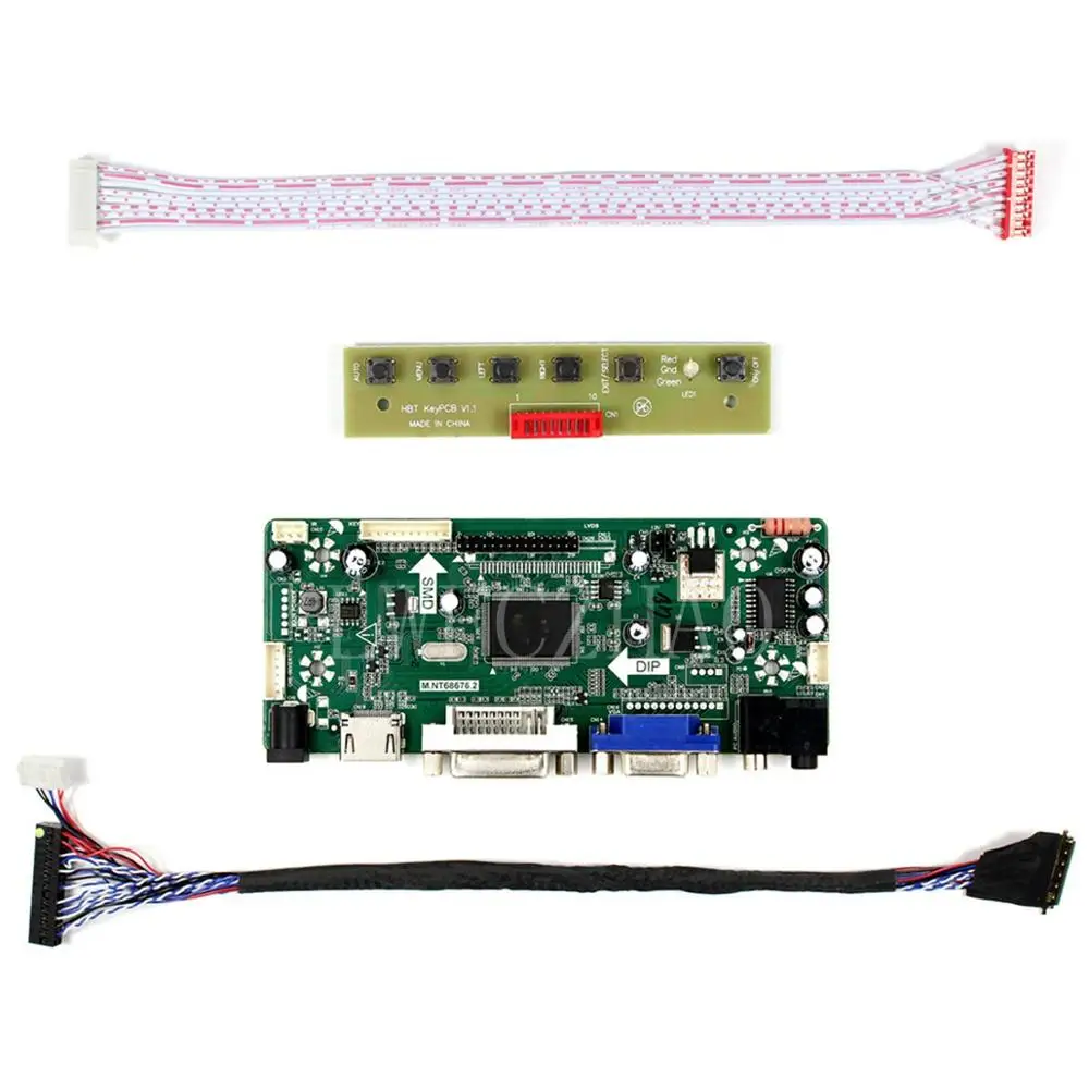 Kit de Monitor de Placa de Controle para B173rw01 v0 v3 v4 v5 Hdmi Mais Dvi Mais Vga Lcd Controlador de Tela Led Driver de Placa Novo Painéis e LCDs p/ tablet - Imagem 3