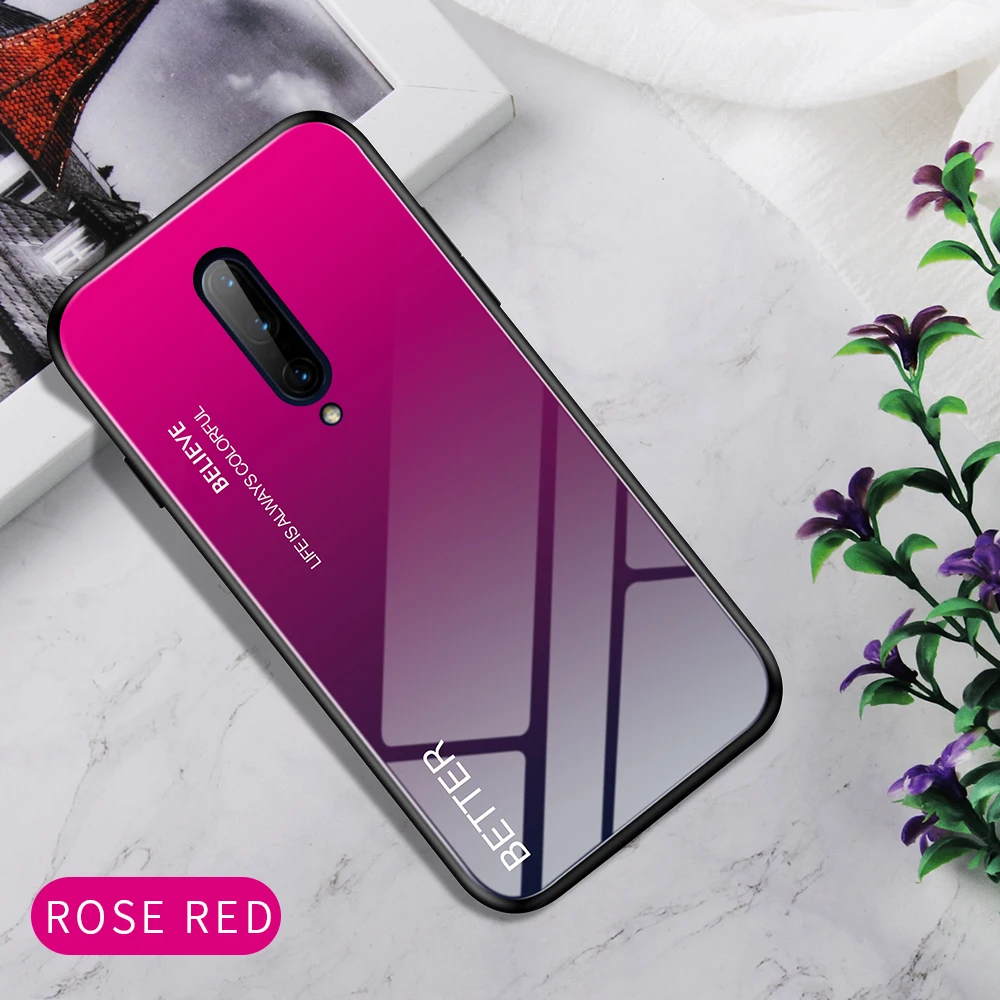 

Gradient Marble Tempered Glass Case For Oneplus 7Pro 1+7 Pro Back Cover Protective Fundas For Oneplus 7 Hard Glass Fashion Case