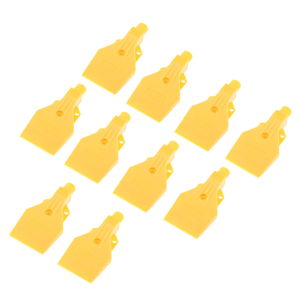 10pcs 1/4'' Thread, Flat Wind Jet Air Blowing Nozzle Spray 3 Holes Windjet Spray Nozzle, Mini Air Nozzle, Compressed Air Nozzle