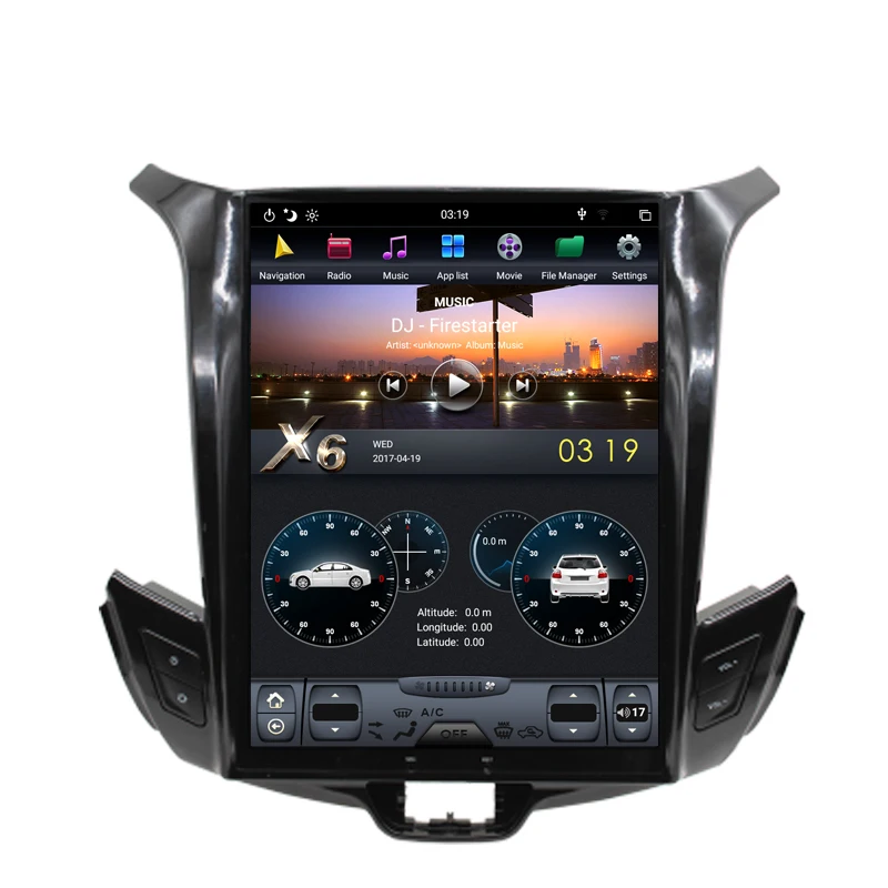 NAVITOPIA 10.4inch 4G+64GB Tesla Style Vertical Screen Android 8.1 Car DVD GPS Navigation for Chevrolet Cruze