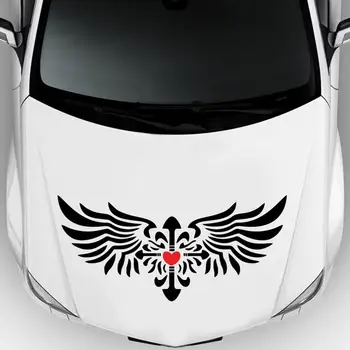 

1Pc Car Feather Wing Auto Sticker Car Body Racing Engine Hood Long Stripe Stickers Auto Vinyl Decal Feather Wing Car Decal