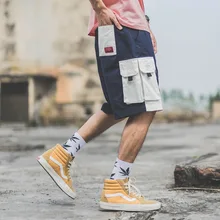 Хип-хоп мужские шорты-карго шорты Уличная одежда с несколькими карманами летние шорты мужские бермуды Masculina Повседневная Уличная мода брюки