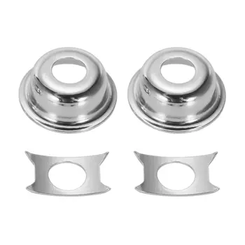 

2pcs Electric Guitar Bass Jack Socket Output Jack Cover Plate Recessed Output Ferrule with Retainer Clip Black Gold Silver